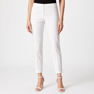 CALVIN KLIEN | White Straight-Leg Dress Pants (Size 14P)